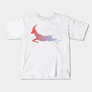 Gazelle Multi-color Animal Gradient Kids T-Shirt